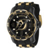 ectq01324_gz_vni_0 jpg - Relgio Invicta NHL New Jersey Devils 48mm, Ouro e Preto Modelo ZG 42310 para homens. -Este um relgio Invicta NHL com movimento preciso e caixa preta. Seu mostrador de metal protegido por um cristal de fuso de chama altamente resistente, e a pulseira feita de silicon