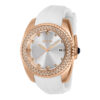 ectq05293_vni_0 jpg - Relógio Feminino de Quartzo Angel, Invicta 39250, Branco -Este incrível relógio Invicta da coleção Angel oferece um movimento Quartz exato, com uma incrível caixa em ouro rosa. O mostrador exibe um mostrador de metal prateado protegido pe