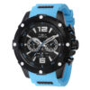 ectq10034_vni_0 jpg - Relógio Masculino Analógico de Quartzo 50mm, Invicta I Force 43001, Azul -Este belo relógio Invicta I Force contém um movimento de quartzo preciso, além de uma caixa preta. Seu mostrador exibe um mostrador de metal preto protegido por um Cristal Flame Fu