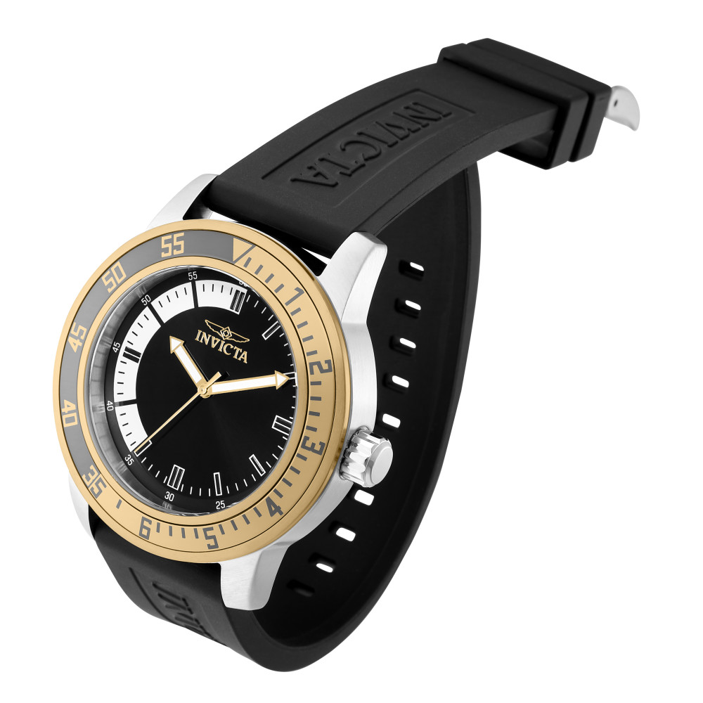ectq18653_vni_1 jpg - Relógio Masculino de Quartzo Especializado, Invicta 35681, Preto -Este lindo relógio Invicta Speciality contém um movimento preciso de quartzo além de uma caixa de aço. Seu mostrador exibe um mostrador de metal protegido por um Cristal Flame Fusi