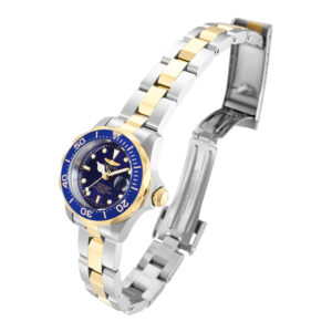 ectq2498_vni_1 jpg - Relógio Feminino Pro Diver, Invicta 8942, Prata e Dourado -<p>Este incrível relógio Invicta da coleção Pro Diver oferece um movimento de quartzo exato, com uma incrível caixa de ouro e aço. O mostrador exibe um mostrador de metal azul protegi</p>
