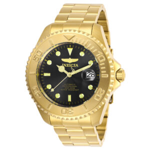 ectq25982_vni_0 jpg - Relógio Masculino Invicta Pro Automático de 47mm em Ouro 28952 -<p>Este relógio Invicta Pro possui um movimento Automático preciso e uma caixa dourada, com um mostrador de metal carvão protegido por um Cristal Mineral de alta resistência. A pulsei</p>
