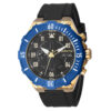 ectq29893_vni_0 jpg - Relógio Masculino Aviator, Invicta 39892, Preto, Dourado e Azul -Este lindo relógio Invicta Aviator contém um movimento preciso de quartzo além de uma caixa dourada. Seu mostrador exibe um mostrador de metal preto protegido por um cristal Flame&