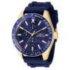 ectq30483_vni_0 jpg - Relógio Masculino Aviator, Invicta 38403, Azul -Este impressionante relógio Invicta Aviator apresenta um movimento de quartzo preciso, bem como uma caixa de ouro. Seu mostrador de metal azul é envolto por um Cristal Flame Fusion