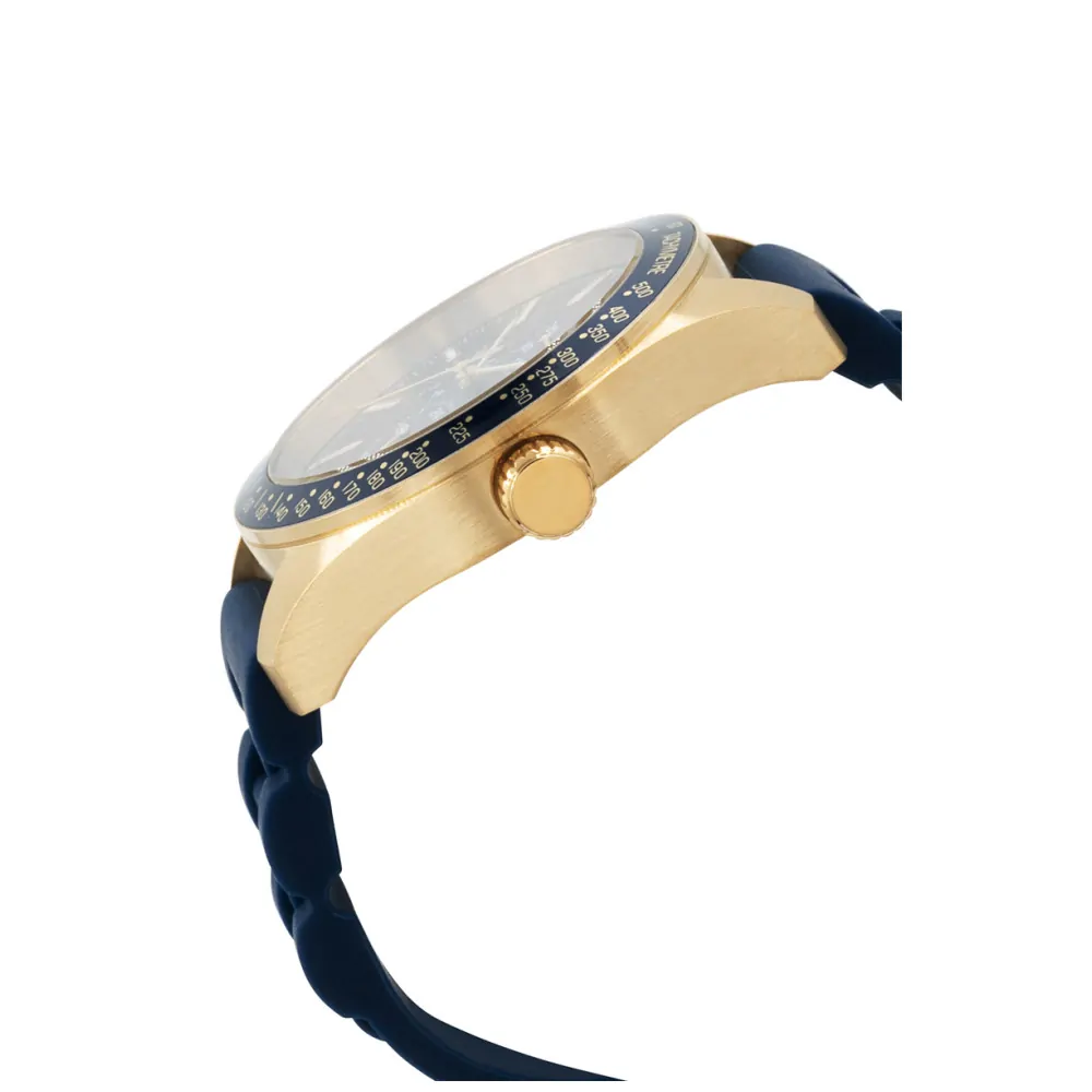 ectq30483_vni_2 jpg - Relógio Masculino Aviator, Invicta 38403, Azul -Este impressionante relógio Invicta Aviator apresenta um movimento de quartzo preciso, bem como uma caixa de ouro. Seu mostrador de metal azul é envolto por um Cristal Flame Fusion