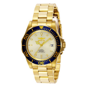 ectq3479_vni_0 jpg - Relógio Masculino Automático Pro Diver, Invicta 9743, Dourado -<p>Este incrível relógio Invicta da coleção Pro Diver oferece um movimento automático exato, com uma incrível caixa dourada. O mostrador exibe um mostrador de metal champanhe protegid</p>