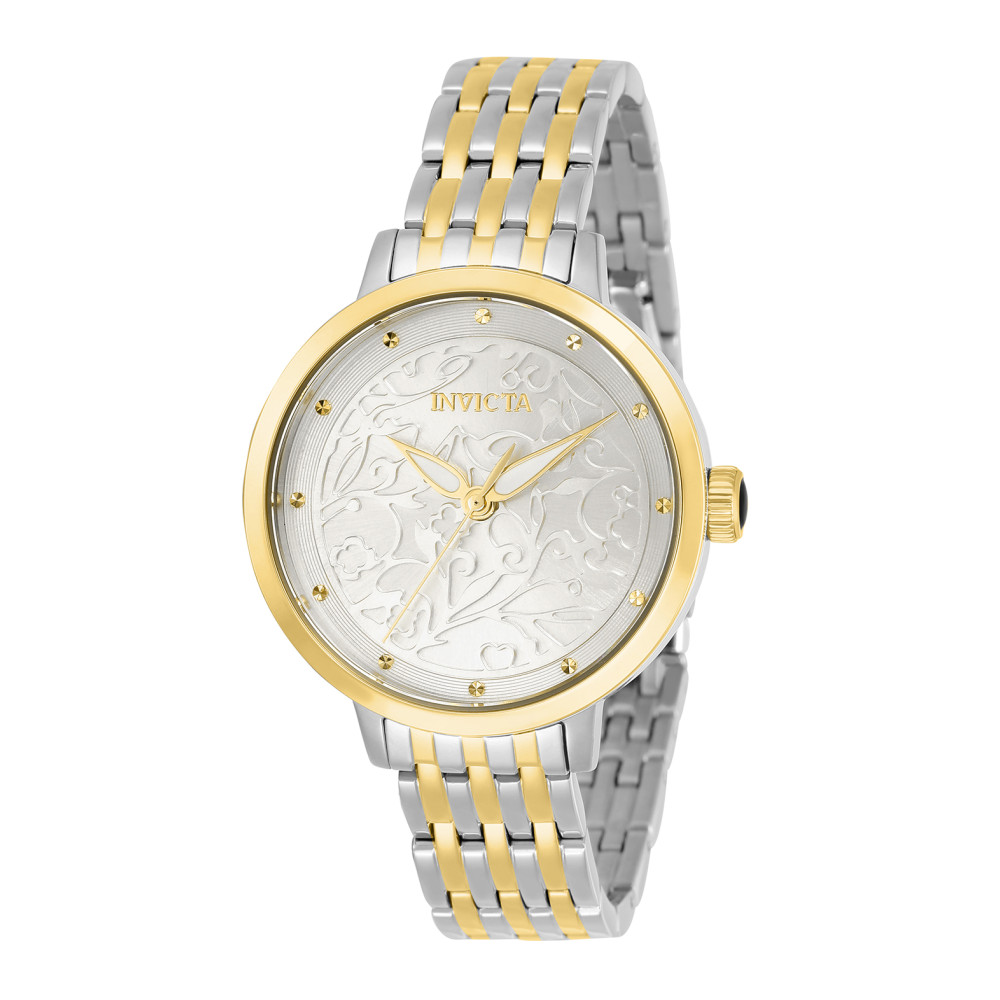 ectq34913_vni_0 jpg - Relógio Feminino Wildflower, Invicta 31943, Prata e Dourado -Este incrível relógio Invicta da coleção Wildflower oferece um movimento exato de quartzo, com uma incrível caixa de aço dourado. O mostrador exibe um mostrador de metal prateado p
