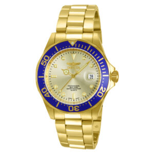 ectq42141_vni_0 jpg - Relógio masculino Profissional - 40 mm, Ouro 14124, Invicta -<p>O Relógio Invicta Pro é verdadeiramente impressionante, com seu movimento preciso e caixa dourada. Seu mostrador em metal dourado é protegido por um cristal mineral altamente resis</p>