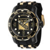ectq42324_gz_vni_0 jpg - Relgio Masculino Invicta NHL New York Rangers 48mm, Ouro e Preto. Modelo ZG 42324. -Este um relgio Invicta NHL com movimento preciso e caixa preta. Seu mostrador protegido por um Cristal Flame Fusion altamente resistente e possui uma pulseira de silicone dourada,&