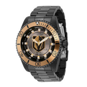 ectq44224_gz_vni_0 jpg - Relgio Invicta NHL Vegas Golden Knights Unissex 38mm, Preto ZG 42244 uma escolha sofisticada para fs de hquei. -<p>Este relgio Invicta NHL um modelo impressionante com movimento preciso e caixa preta. O mostrador de metal protegido por um cristal de fuso de chama altamente protetor, e a pulseir</p>