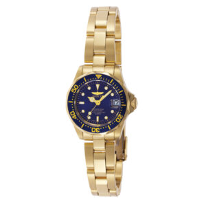 ectq4498_vni_0 jpg - Relógio Feminino Pro Diver, Invicta 8944, Dourado e Azul -<p>Este lindo relógio Invicta Pro Diver contém um movimento de quartzo preciso, além de uma caixa de ouro. Seu mostrador exibe um mostrador de metal azul protegido por um Cristal Mine</p>