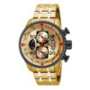 ectq50271_vni_0 jpg - Relógio Masculino Aviator, Invicta 17205, Dourado e Cinza -Este atraente relógio Invicta da coleção Aviator é movido por um movimento de quartzo preciso, com uma caixa preta e dourada. Seu mostrador é decorado por um mostrador de metal dou