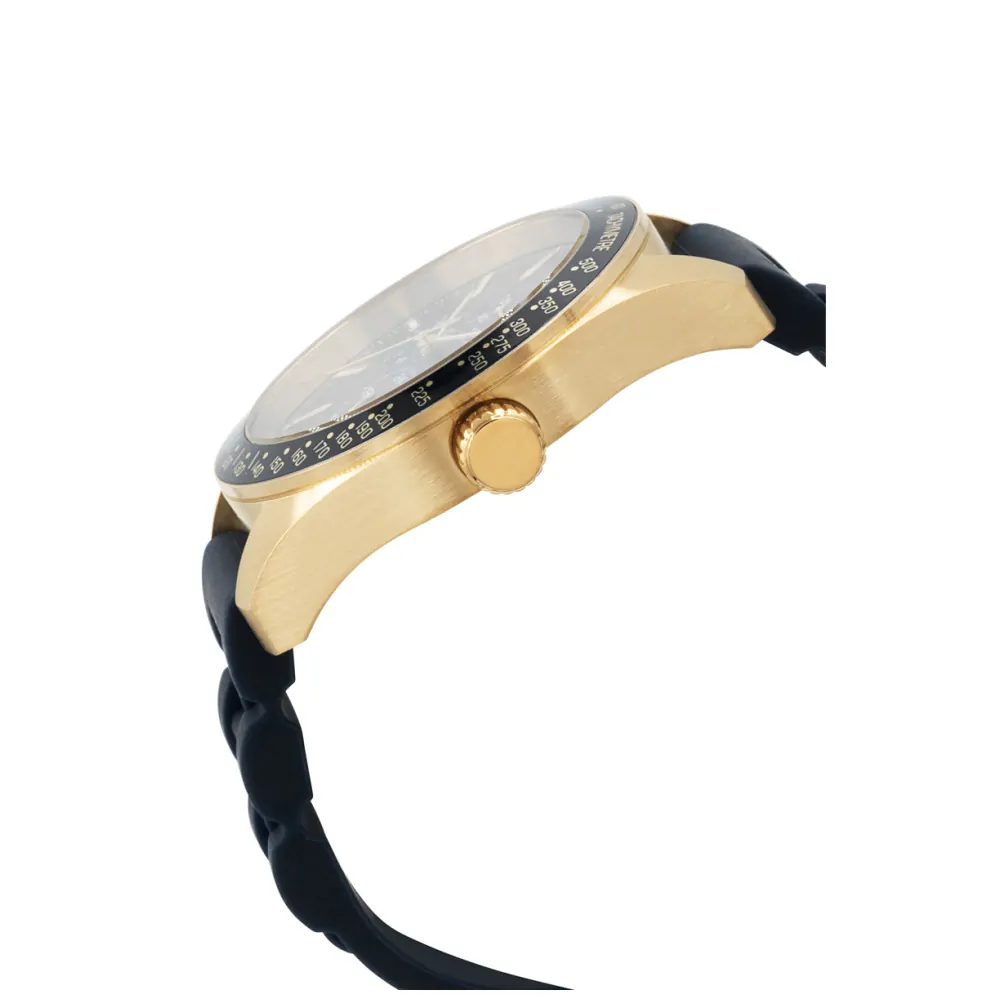 ectq50483_vni_3 jpg - Relógio masculino Invicta Aviator, Preto 38405 -Este belo relógio Invicta Aviator contém um movimento preciso de quartzo, além de uma caixa de ouro. Seu rosto exibe um mostrador de metal dourado protegido por um cristal de fusão