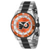 ectq51224_gz_vni_0 jpg - Relgio Invicta NHL Philadelphia Flyers 38 mm em Ao Preto Modelo ZG 42215 -Este relgio Invicta NHL uma pea impressionante, com movimento preciso e caixa prateada. Seu mostrador de metal protegido por um cristal de fuso de chama altamente resistente, enqua
