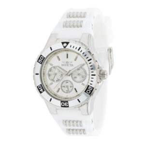 ectq51373_vni_0 jpg - Relógio Feminino de Quartzo Aviator, Invicta 37315, Branco e Preto -<p>Este belo relógio Invicta Aviator contém um movimento de quartzo preciso, além de uma caixa de aço. Seu mostrador exibe um mostrador de metal prateado protegido por um Cristal Flam</p>