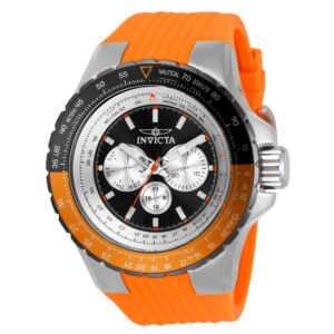 ectq53033_vni_0 jpg - Relógio Masculino de Quartzo Aviator, Invicta 33035, Laranja -<p>Este atraente relógio Invicta da coleção Aviator é movido por um movimento Quartz preciso, com caixa de aço. Seu mostrador é decorado por um mostrador de metal preto e protegido po</p>