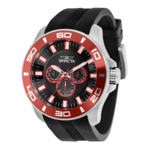 ectq54753_vni_0 jpg - Relgio masculino Invicta profissional 50mm, cor preta Ref. 35745 -<p>Este um relgio Invicta Pro com movimento em uma caixa de ao slida e mostrador de metal preto protegido por um cristal Flame Fusion altamente resistente. Possui uma pulseira de sili</p>