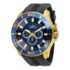 ectq58173_vni_0 jpg - Relgio masculino profissional 50 mm. Preto 37185, Invicta -Este impressionante relgio Invicta Pro apresenta um movimento, tudo em uma caixa de ouro macio. Seu mostrador de metal azul envolto por um cristal Flame Fusion altamente protetor&a