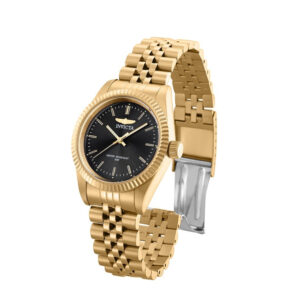 ectq60492_vni_1 jpg - Relógio Feminino de Quartzo Specialty, Invicta 29406, Dourado -<p>Este incrível relógio Invicta da coleção Specialty oferece um movimento de quartzo exato, com uma caixa de ouro incrível. O mostrador exibe um mostrador de metal carvão protegido p</p>