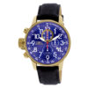 ectq6151_vni_0 jpg - Relógio Masculino I Force, Invicta 1516, Preto, Dourado e Azul -Este incrível relógio Invicta da coleção I Force oferece um movimento de quartzo exato, com uma caixa de ouro incrível. O mostrador exibe um mostrador de metal azul protegido por n