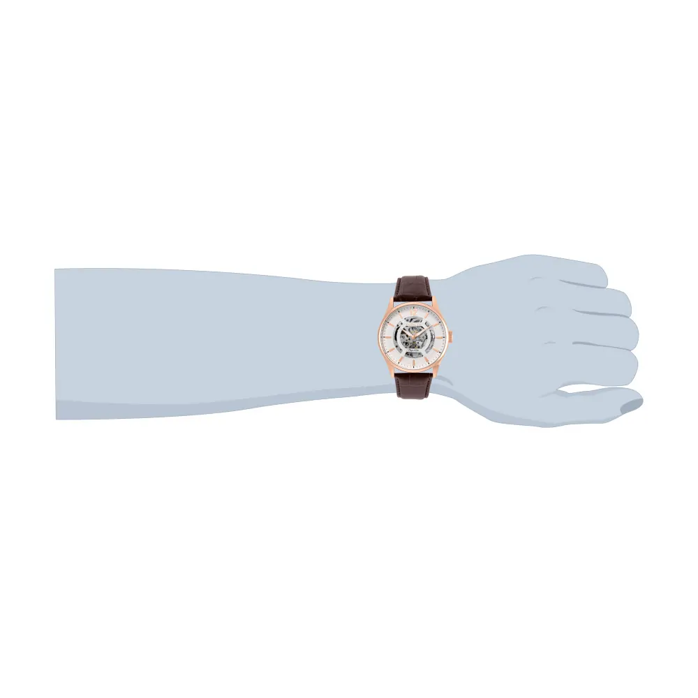 ectq69522_vni_1 jpg - Relgio masculino Objet D Art Automtico 44 mm. Marrom 22596, Invicta -Este impressionante relgio Invicta Objet D Art apresenta um movimento Automtico preciso, bem como uma caixa em ouro rosa. Seu mostrador de metal branco envolto por um cristal Flame
