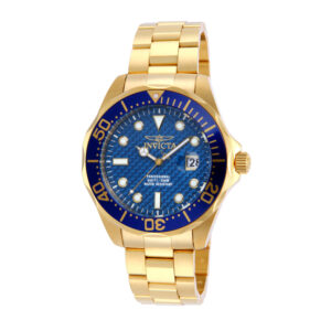 ectq75341_vni_0 jpg - Relgio Masculino Profissional Invicta Ouro 14357 47mm Resistente e Elegante. -<p>Este relgio Invicta da coleo Pro possui movimento e caixa dourada sofisticada. O mostrador apresenta um design azul de fibra de carbono protegido por um Cristal Mineral proprietrio</p>