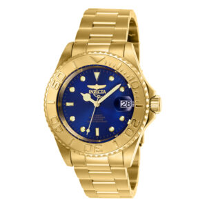 ectq79962_vni_0 jpg - Relógio Masculino Automático Pro Diver, Invicta 26997, Dourado e Azul -<p>Este incrível relógio Invicta da coleção Pro Diver oferece um movimento automático exato, com uma incrível caixa dourada. O mostrador exibe um mostrador de metal azul protegido por</p>