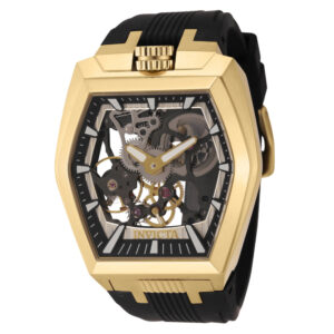 ectq81044_vni_0 jpg - Relgio mecnico masculino Akula 48 mm. Preto 44018, Invicta -<p>Este atraente relgio Invicta da coleo Akula movido por um movimento mecnico preciso, com caixa dourada. Seu mostrador decorado por um mostrador de metal preto e marfim e protegido&</p>