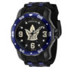 ectq84624_gz_vni_0 jpg - Relgio masculino Invicta NHL Toronto Maple Leafs 48mm, preto e azul ZG 42648. -Este um relgio Invicta da coleo NHL com movimento preciso e caixa preta. O mostrador decorado por um mostrador de metal preto e protegido por um resistente Flame Fusion Crystal. A&
