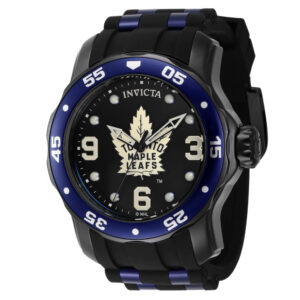 ectq84624_gz_vni_0 jpg - Relgio masculino Invicta NHL Toronto Maple Leafs 48mm, preto e azul ZG 42648. -<p>Este um relgio Invicta da coleo NHL com movimento preciso e caixa preta. O mostrador decorado por um mostrador de metal preto e protegido por um resistente Flame Fusion Crystal. A&</p>