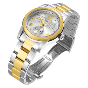 ectq88612_vni_1 jpg - Relógio Feminino Angel, Invicta 21688, Prata e Dourado -<p>Este lindo relógio Invicta Angel contém um movimento de quartzo preciso, além de uma caixa de ouro e aço. Seu mostrador exibe um mostrador de metal prateado protegido por um Crista</p>