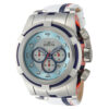 ectq88734_vni_0 jpg - Relógio Masculino Analógico de Quartzo 53mm, Invicta Bolt Zeus 43788, Branco e Azul -Este atraente relógio Invicta da coleção Bolt é movido por um movimento de quartzo preciso, com uma caixa de aço, laranja e azul. Seu mostrador é decorado por um mostrador de metal