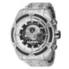 ectq89714_vni_0 jpg - Relgio masculino NFL Las Vegas Raiders 52 mm. Ao 41798, Invicta -Este lindo relgio Invicta NFL contm um movimento preciso alm de uma caixa prateada. Seu mostrador exibe um mostrador branco, prateado, cinza, preto, metal e fibra de vidro protegid