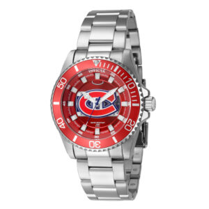 ectq92224_gz_vni_0 jpg - Relógio Feminino NHL Montreal Canadiens, Invicta ZG42229, Prata e Vermelho -<p>Este impressionante relógio Invicta NHL apresenta um movimento Quartz preciso, bem como uma caixa prateada. Seu mostrador de metal é envolto por um Cristal Flame Fusion altamente p</p>