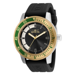 ectq97653_vni_0 jpg - Relógio Masculino Especializado, Invicta 35679, Preto, Prata e Dourado -<p>Este lindo relógio Invicta Speciality contém um movimento preciso de quartzo além de uma caixa de aço. Seu mostrador exibe um mostrador de metal protegido por um Cristal Flame Fusi</p>