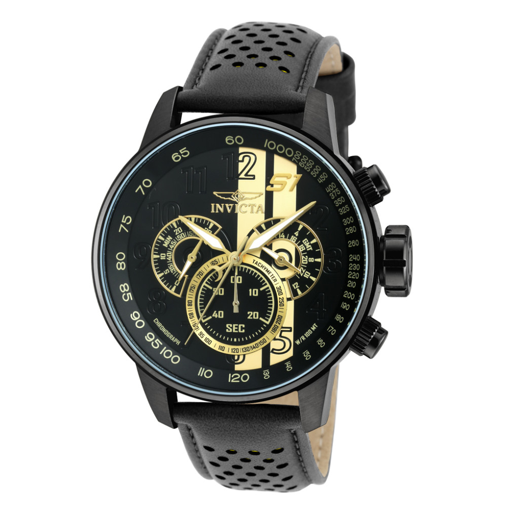 ectq98291_vni_0 jpg - Relgio masculino Invicta S1 Rally com 48mm de dimetro, cor preta e estilo arrojado. -Este o relgio Invicta S1 Rally, com um movimento preciso e caixa preta. O mostrador de metal preto protegido por um cristal mineral altamente resistente. O relgio possui uma pulsei