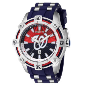 ectq99234_gz_vni_0 jpg - Relgio Masculino Invicta MLB Washington Nationals 52mm em Ao e Azul ZG 43299 -<p>Este relgio Invicta MLB uma pea impressionante com movimento preciso e caixa de ao. O mostrador de metal em fibra de vidro protegido por um cristal de fuso de chama altamente resis</p>