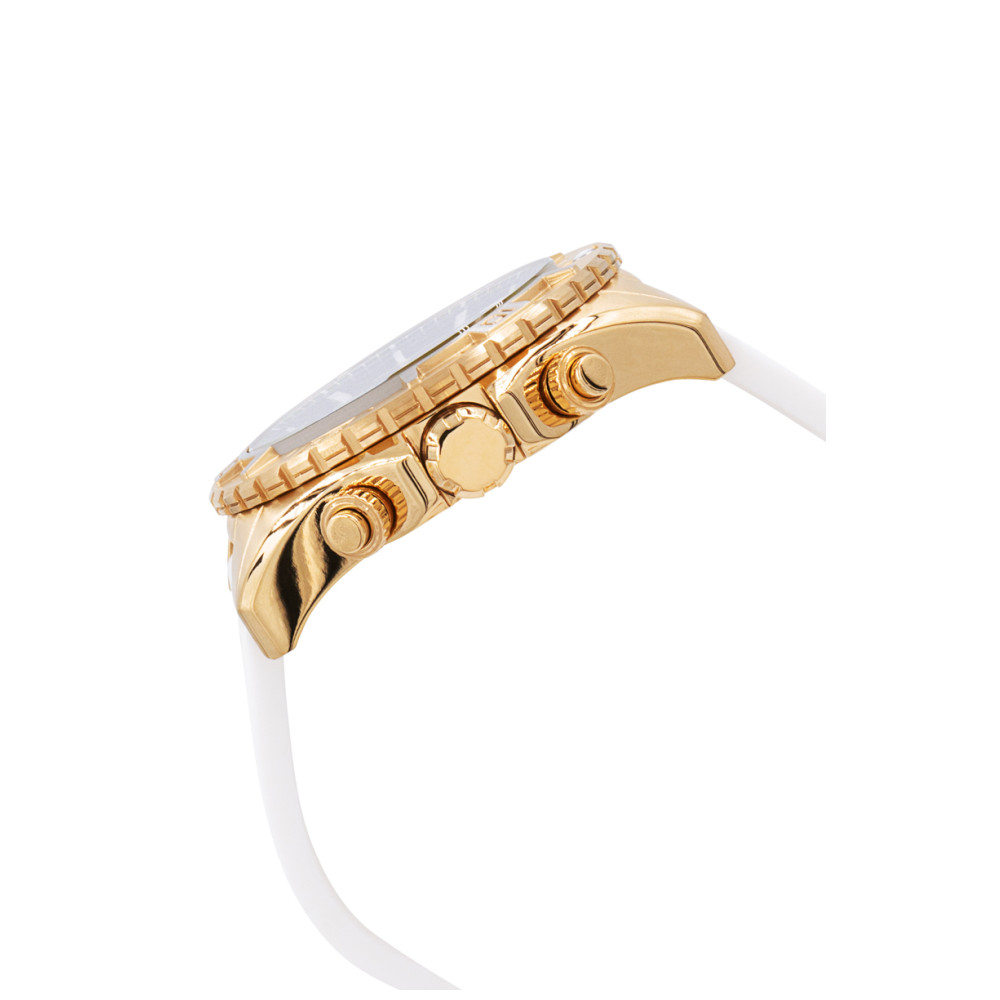 ectq00873_vni_1 jpg - Relógio Masculino Aviator, Invicta 37800, Branco, Dourado e Azul -Este incrível relógio Invicta da coleção Aviator oferece um movimento de quartzo exato, com uma caixa de ouro incrível. O mostrador exibe um mostrador de metal azul protegido por n
