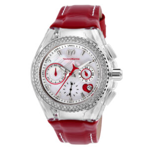 Relógio Feminino Technomarine Crise 40 mm Vermelho e Branco com Pulseira Intercambiável Modelo 117001 Invicta