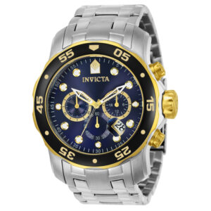 ectq14008_vni_0 jpg - Relgio masculino Pro SCUBA 48 mm. Ao 80041, Invicta -<p>Este incrvel relgio Invicta da coleo Pro oferece um movimento exato, com uma incrvel caixa de ouro e ao. O mostrador exibe um mostrador azul de metal protegido pelo nosso exclusivo</p>