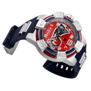 ectq18753_vni_1 jpg - Relgio NFL New England Patriots Masculino 52mm. Branco. Azul 35781, Invicta -<p>Este impressionante relgio Invicta NFL apresenta um movimento preciso, bem como uma caixa prateada. Seu mostrador de metal envolto por um cristal de fuso de chama altamente proteto</p>