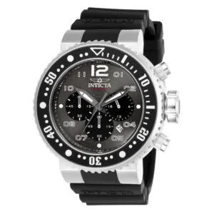 ectq23762_vni_0 jpg - Relógio Masculino Pro Diver, Invicta 26732, Preto e Prata -<p>Este atraente relógio Invicta da coleção Pro Diver é movido por um movimento de quartzo preciso, com uma caixa de aço preta. Seu mostrador é decorado por um mostrador de metal pret</p>