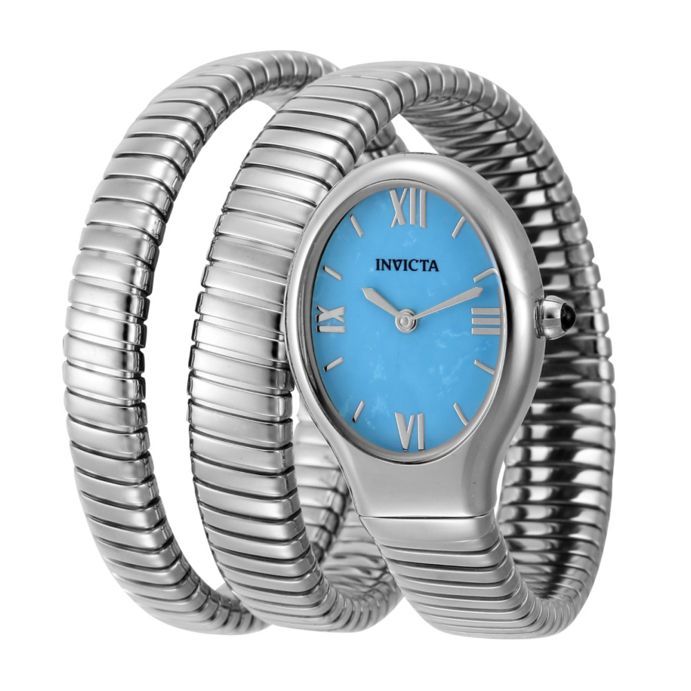 ectq27944_vni_0 jpg - Relgio de pulso feminino Mayamar em ao inoxidvel 24 mm, da marca Invicta. -Este relgio Invicta Mayamar possui um movimento preciso e uma caixa de ao. Seu mostrador azul turquesa e protegido por um cristal mineral altamente resistente. A pulseira feita de&