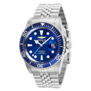 ectq29003_vni_0 jpg - Relógio Masculino Automático Pro Diver, Invicta 30092, Prata e Azul -<p>Este incrível relógio Invicta da coleção Pro Diver oferece um movimento automático exato, com uma incrível caixa de aço. O mostrador exibe um mostrador de metal azul protegido pelo</p>