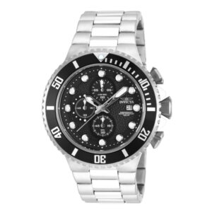 ectq60981_vni_0 jpg - Relógio Masculino de Quartzo Pro Diver, Invicta 18906, Prata e Preto -<p>Este atraente relógio Invicta da coleção Pro Diver é alimentado por um movimento de quartzo preciso, com uma caixa de aço. Seu mostrador é decorado por um mostrador de metal preto&</p>