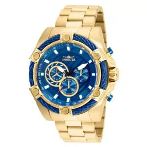 ectq61552_vni_0 jpg - Relgio Masculino Bolt 52mm. Ouro 25516, Invicta -<p>Este atraente relgio Invicta da coleo Bolt movido por um movimento preciso, com caixa dourada. Seu mostrador decorado por um mostrador de metal azul e protegido por um resistente C</p>