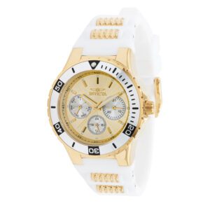 ectq71373_vni_0 jpg - Relógio Feminino Aviator, Invicta 37317, Branco, Dourado e Preto -<p>Este impressionante relógio Invicta Aviator apresenta um movimento de quartzo preciso, bem como uma caixa de ouro. Seu mostrador de metal é envolto por um Cristal Flame Fusion alta</p>