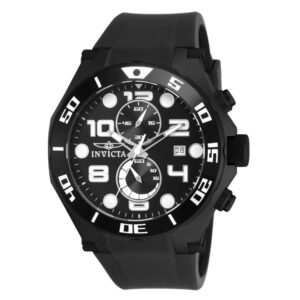 ectq79351_vni_0 jpg - Relgio masculino profissional 50 mm. Preto 15397, Invicta -<p>Este lindo relgio Invicta Pro contm um movimento preciso alm de uma caixa preta. Seu mostrador exibe um mostrador de metal preto protegido por um cristal Flame Fusion altamente res</p>
