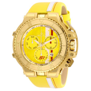 ectq79382_vni_0 jpg - Relógio Masculino S1 Rally Race Team, Invicta 28397, Amarelo e Dourado -<p>Este lindo relógio Invicta S1 Rally contém um movimento Quartz preciso além de uma caixa dourada. Seu mostrador exibe um mostrador metálico protegido por um Cristal Mineral de alta</p>
