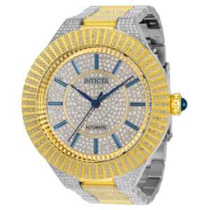 ectq88543_vni_0 jpg - Relógio Masculino Analógio Automático 54mm, Invicta Specialty 34588, Prata e Dourado -<p>Este relógio Invicta da coleção Specialty possui um movimento automático e possui uma robusta caixa de aço e ouro. Em sua face, você pode encontrar um mostrador de metal pavimentad</p>